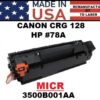 CANON # CRG 128 TONER - MICR - USA Made