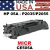 HP 05A - P2035 TONER - MICR - USA Made