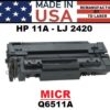 HP 11A - 2400 TONER - MICR - USA Made