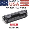 HP 12A - 1012 TONER - MICR - USA Made