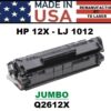 HP 12X - 1012 TONER - JUMBO - USA Made