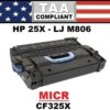 HP 25X - M806 TONER - MICR - TAA COMPLIANT