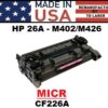 HP 26A - M402 TONER - MICR - USA Made