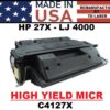 HP 27X - 4000 TONER HY - MICR - USA Made
