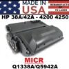HP 38A/42A - 4200/4250 TONER - MICR - USA Made