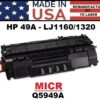 HP 49A - 1160/1320 TONER - MICR - USA Made