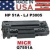 HP 51A - P3005 TONER - MICR - USA Made