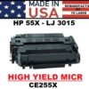 HP 55X - P3015 TONER HY - MICR - USA Made