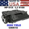 HP 61X - 4100 TONER - USA Made