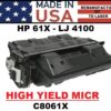 HP 61X - 4100 TONER HY - MICR - USA Made
