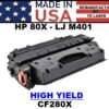 HP 80X - PRO 400 TONER - USA Made