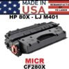 HP 80X - PRO 400 TONER - MICR HY - USA Made