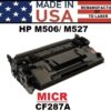 HP 87A MICR - M506/M527 TONER - USA Made