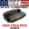HP 87X MICR - M501/M506/M527 TONER HY - USA Made