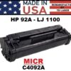 HP 92A - 1100 TONER - MICR - USA Made