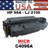 HP 96A - 2100 TONER - MICR - USA Made