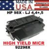 HP 98X - 4/4+/5 TONER - MICR HY - USA Made