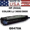 HP 502A - 3600/3800 TONER - BLACK - USA Made