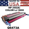HP 502A - 3600 TONER - MAGENTA - USA Made