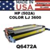 HP 502A - 3600 TONER - YELLOW - USA Made