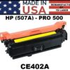 HP 507A - PRO M500 TONER - YELLOW - USA Made