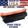 HP 653X - CM680 TONER - BLACK HIGH YIELD - USA Made