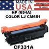 HP 654A - CM651 TONER - CYAN - USA Made