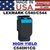 LEXMARK C540 TONER - CYAN HY - USA Made