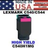 LEXMARK C540 TONER - MAGENTA HY - USA Made