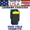 LEXMARK C540 TONER - YELLOW HY - USA Made