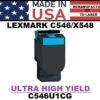LEXMARK C546 TONER - CYAN UHY - USA Made