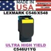 LEXMARK C546 TONER - YELLOW UHY - USA Made