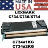 LEXMARK C734 TONER - BLACK - USA Made