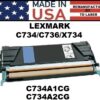 LEXMARK C734 TONER  - CYAN - USA Made