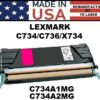 LEXMARK C734 TONER  - MAGENTA - USA Made