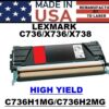 LEXMARK C736 TONER - MAGENTA - USA Made