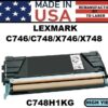 LEXMARK C746/C748/X746/X748 TONER - BLACK - USA Made