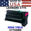 LEXMARK C770 TONER - MAGENTA - USA Made