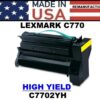LEXMARK C770 TONER - YELLOW - USA Made