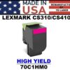 LEXMARK CS310/CS410/CS510 TONER - MAGENTA HY - USA Made