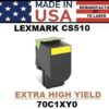 LEXMARK CS510 TONER - YELLOW XHY - USA Made