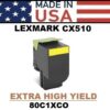 LEXMARK CX510 TONER - YELLOW 4K - USA MADE