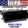 LEXMARK T630, T634 TONER HY - USA Made