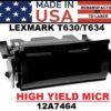 LEXMARK T630 TONER HY - MICR - USA Made