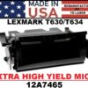 LEXMARK T634 TONER XHY - MICR - USA Made