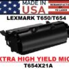 LEXMARK T654 TONER XHY - MICR - USA Made