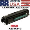 LEXMARK X203/X204 TONER - MICR - USA Made