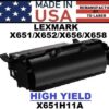 LEXMARK X651 TONER 25K - USA Made