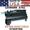 LEXMARK X792 TONER - BLACK XHY - USA Made