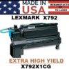 LEXMARK X792 TONER - CYAN XHY - USA Made